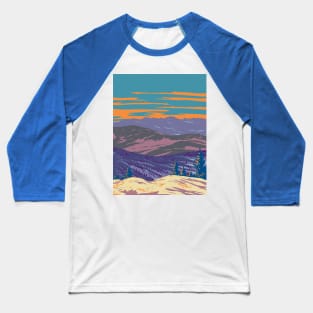 Sandwich Range in White Mountain National Forest New Hampshire USA WPA Art Poster Baseball T-Shirt